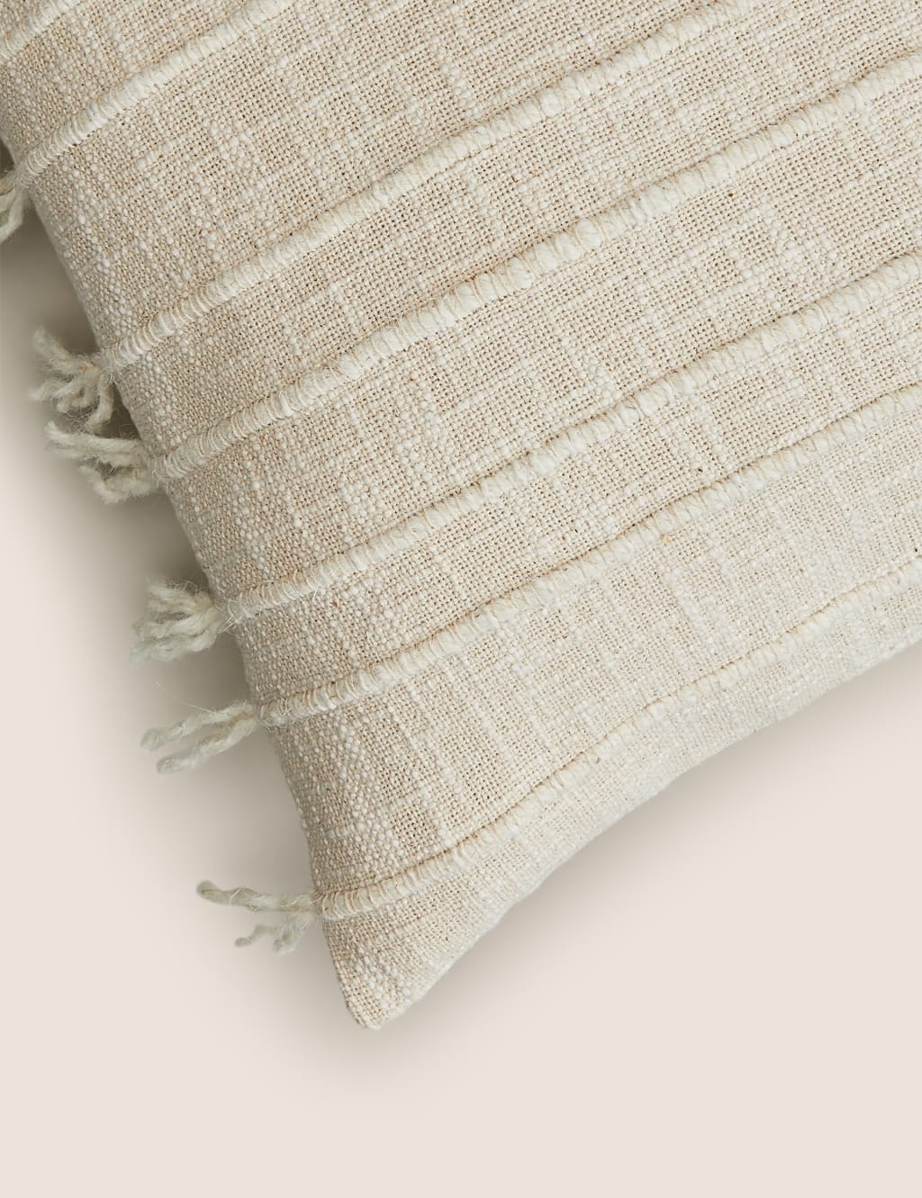 Cotton Rich Striped Tasselled Cushion 5 of 6
