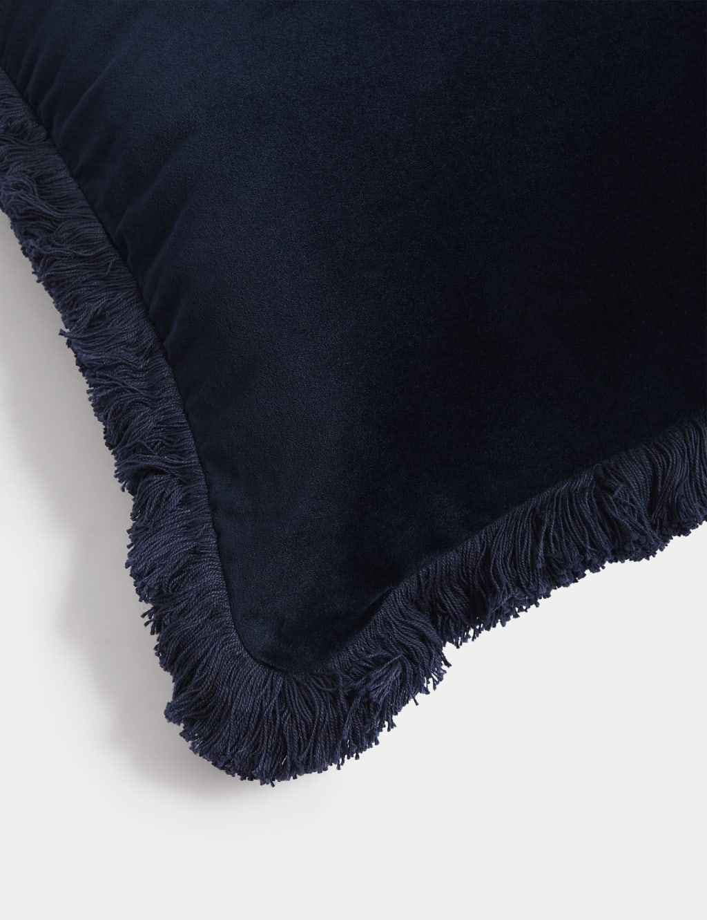 Pure Cotton Velvet Fringed Cushion 3 of 5