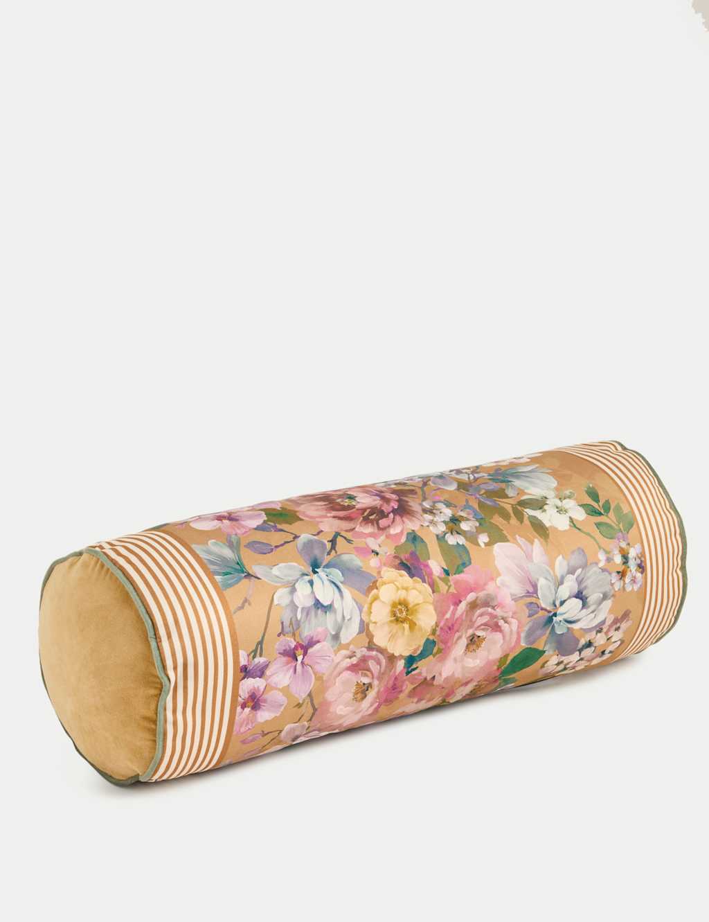 Pure Cotton Floral Bolster Cushion 3 of 5