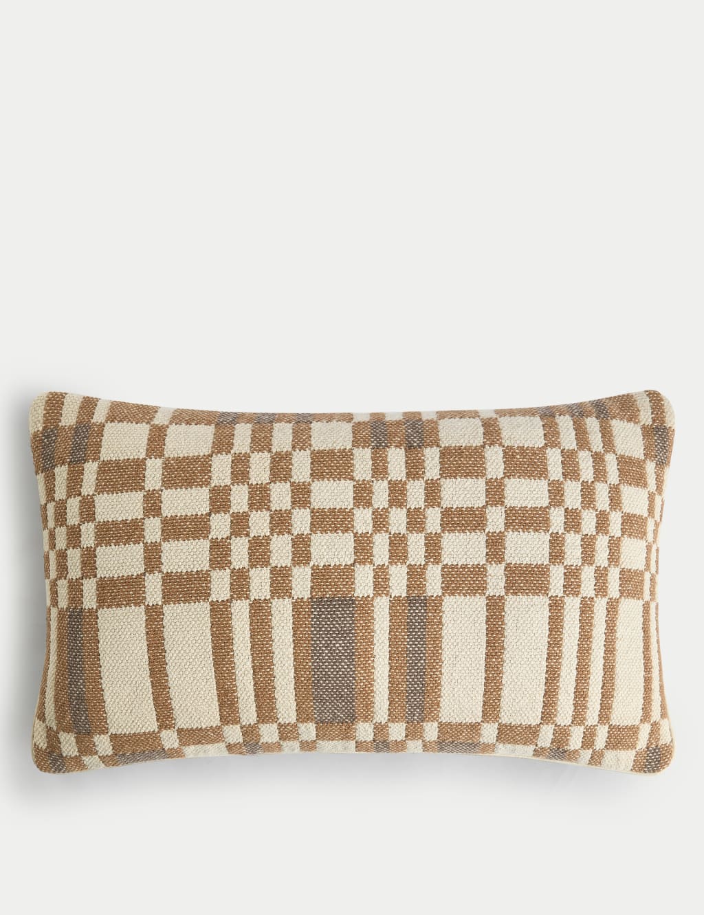 Cotton Rich Checked Bolster Cushion 1 of 5