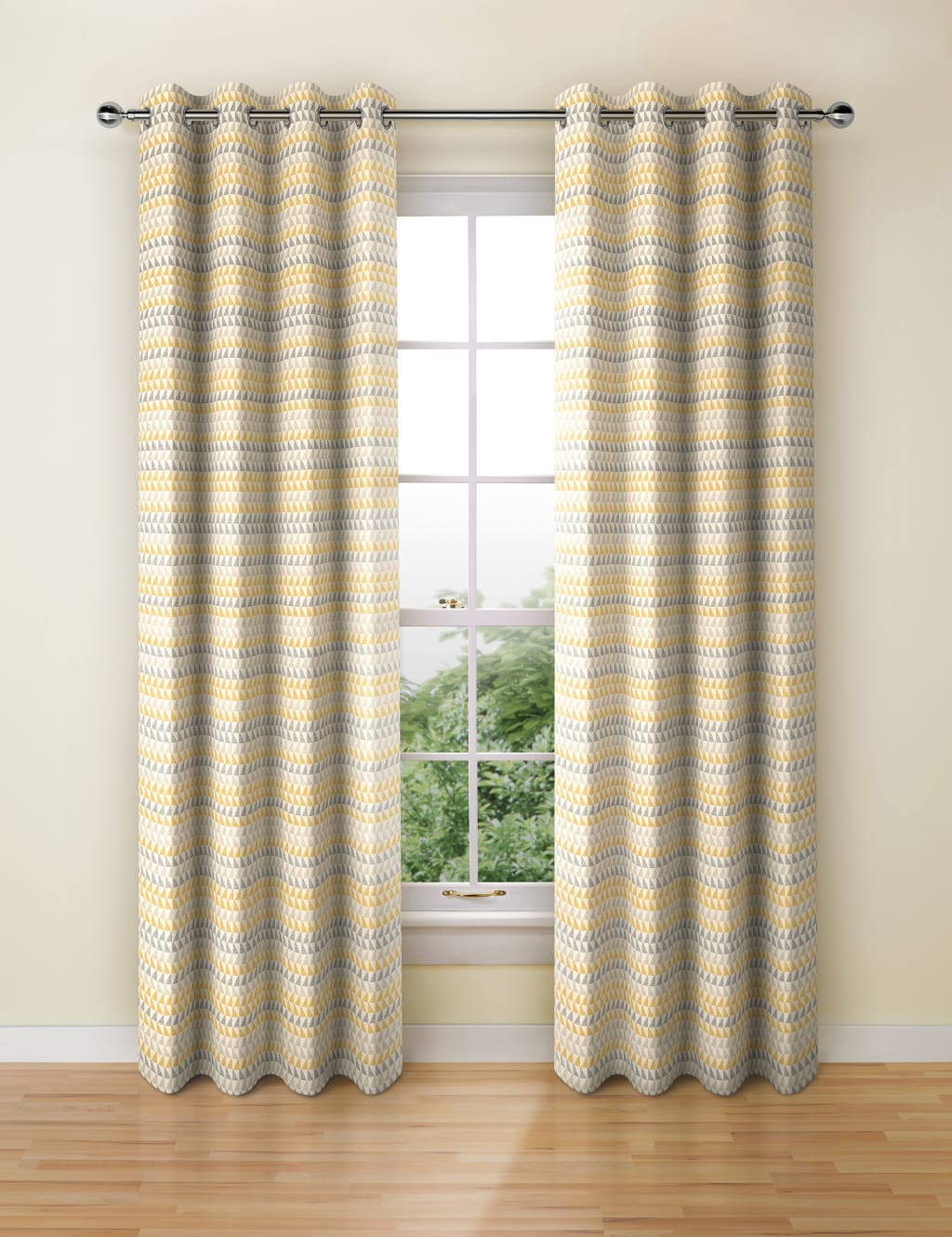 Chenille Triangle Eyelet Curtains 1 of 2