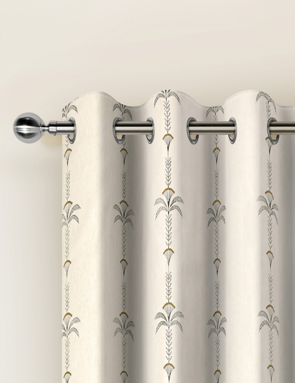 Decorated Palm Eyelet Curtains 2 of 2