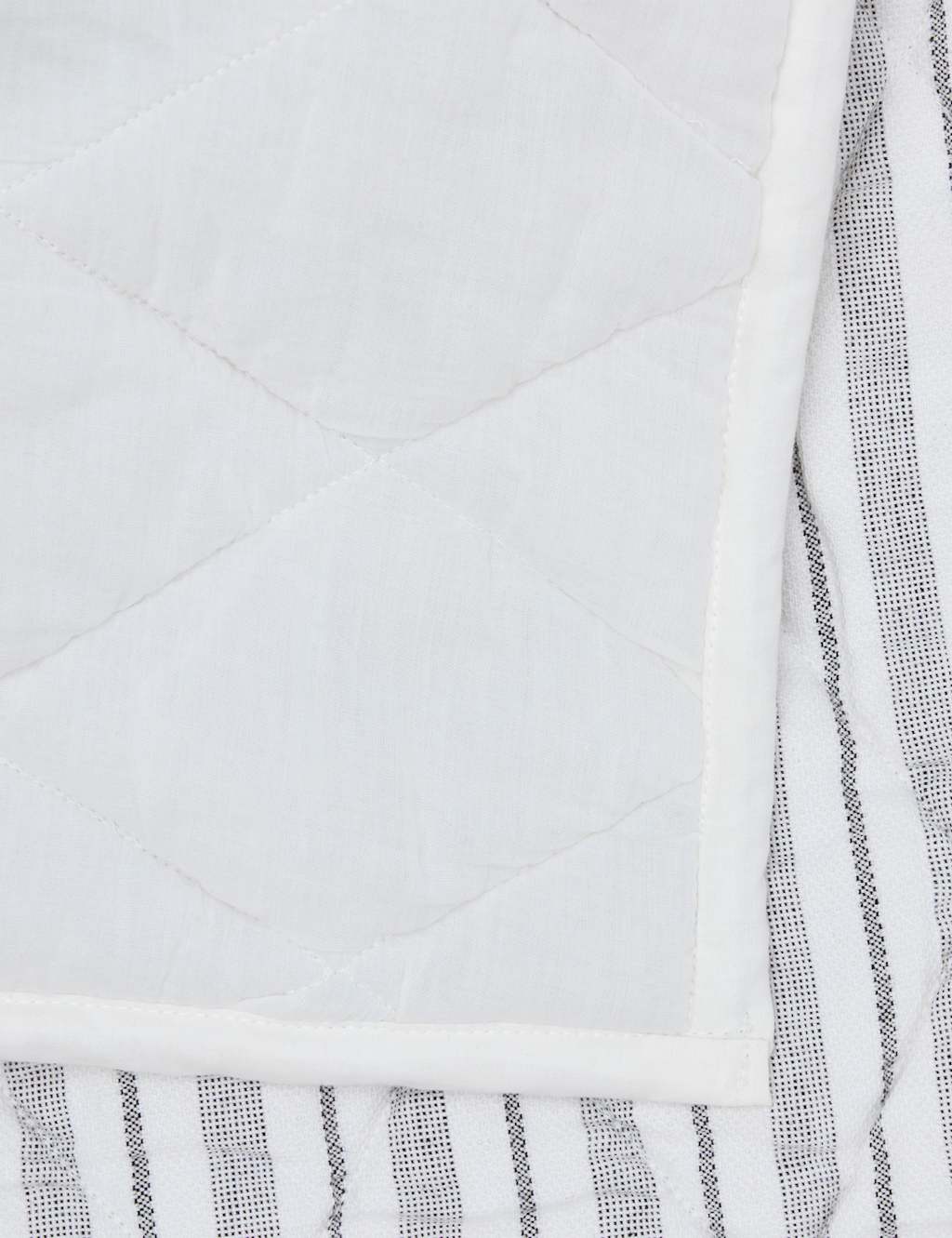 Pure Cotton Striped Quilted Bedspread 2 of 3