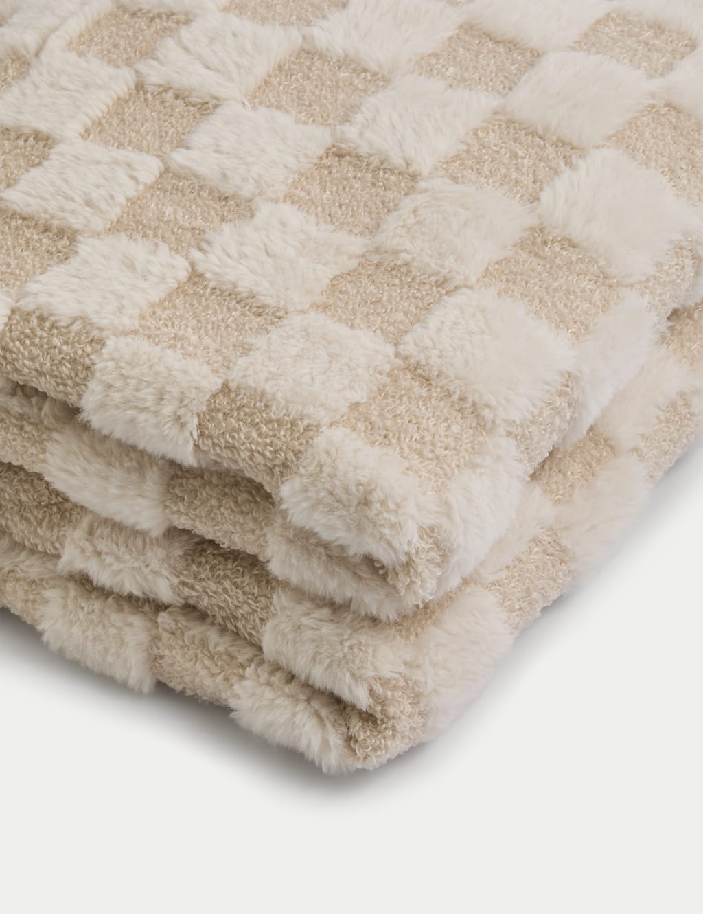 Checked fleece throw online
