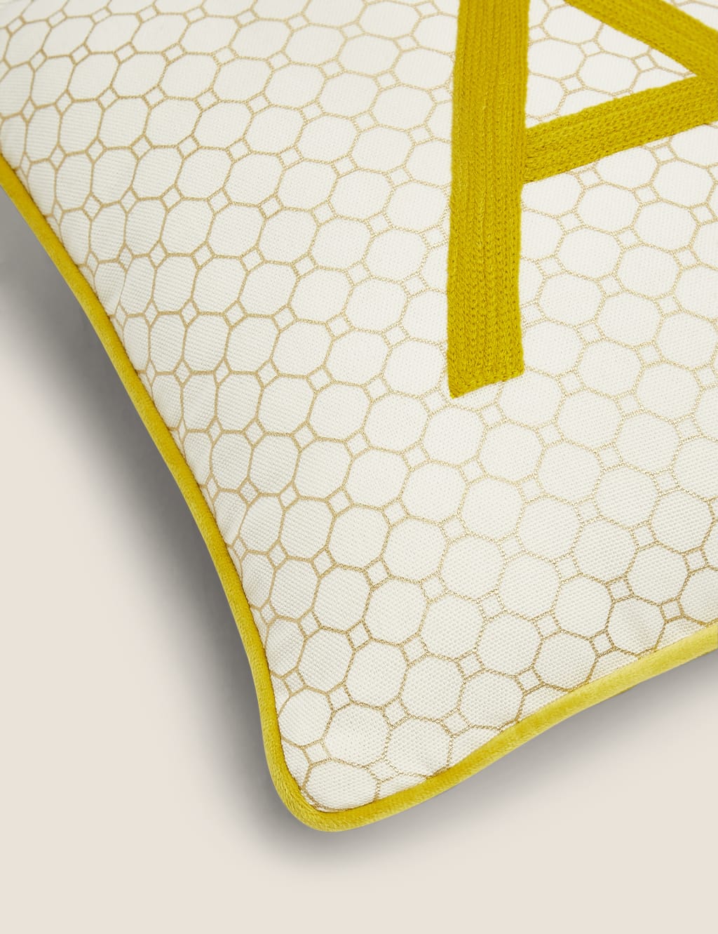 Pure Cotton Alphabet Embroidered Cushion 4 of 6