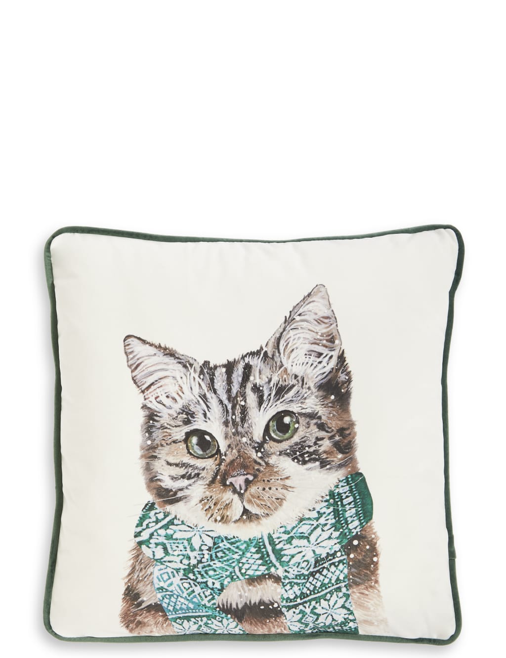 Printed Cat Cushion 1 of 2