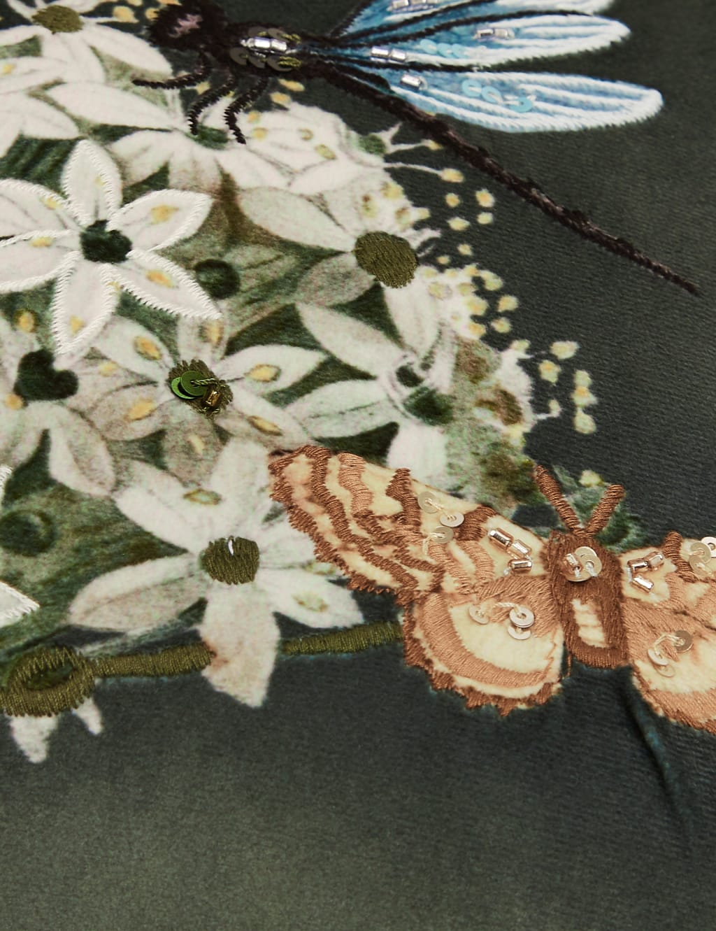 Botanical Small Embroidered Cushion 3 of 5