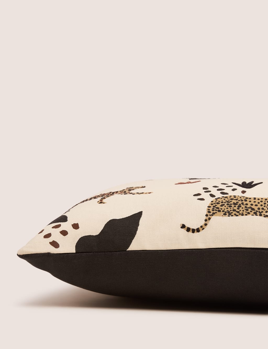 Pure Cotton Cheetah Embroidered Cushion 2 of 5