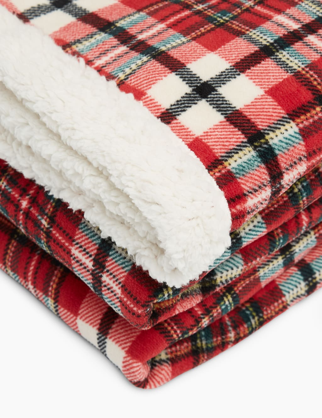 Fleece Checked Throw