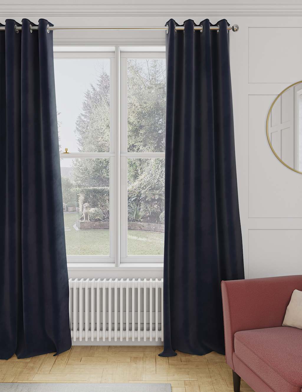 Velvet Eyelet Curtains 3 of 8