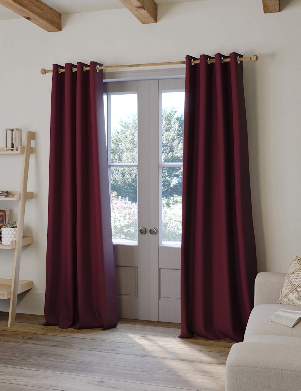 Brushed Eyelet Blackout Thermal Curtains 3 of 7