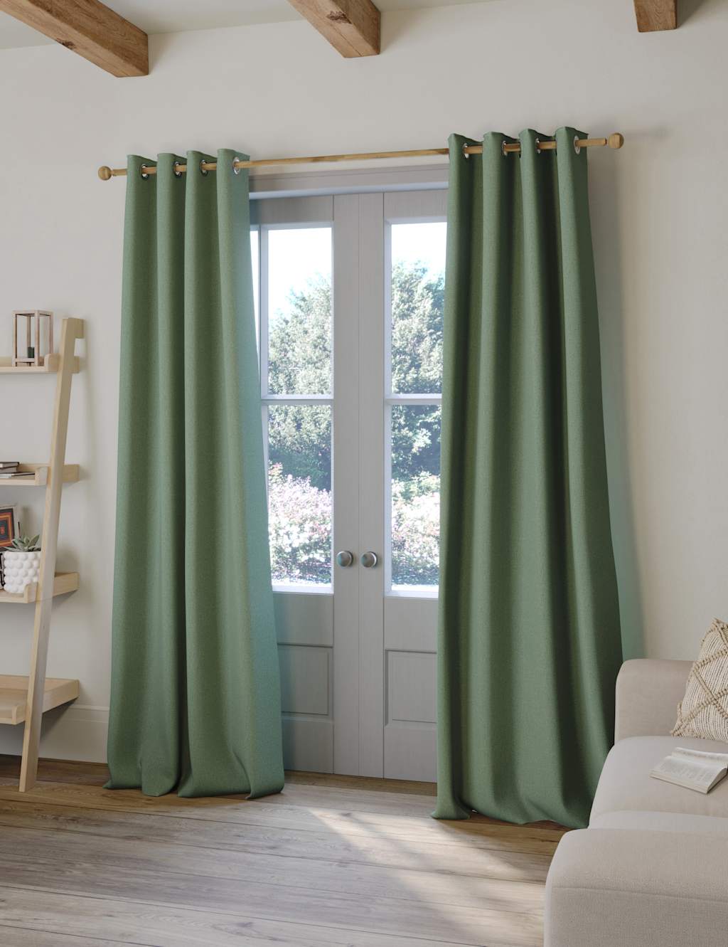 Brushed Eyelet Blackout Thermal Curtains 3 of 4