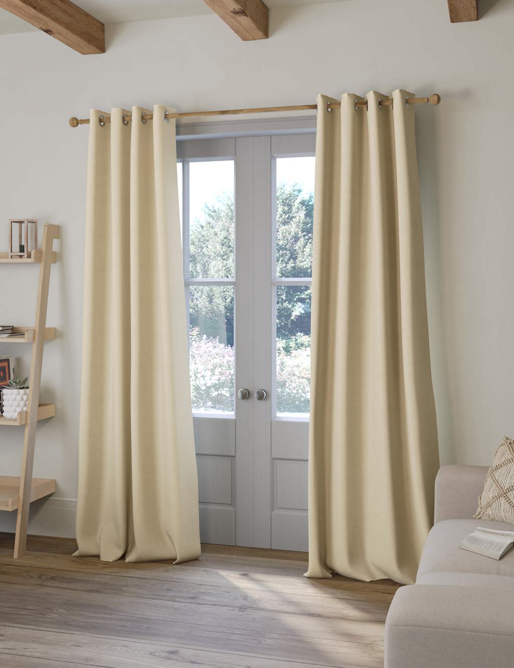 Brushed Eyelet Blackout Thermal Curtains 3 of 4