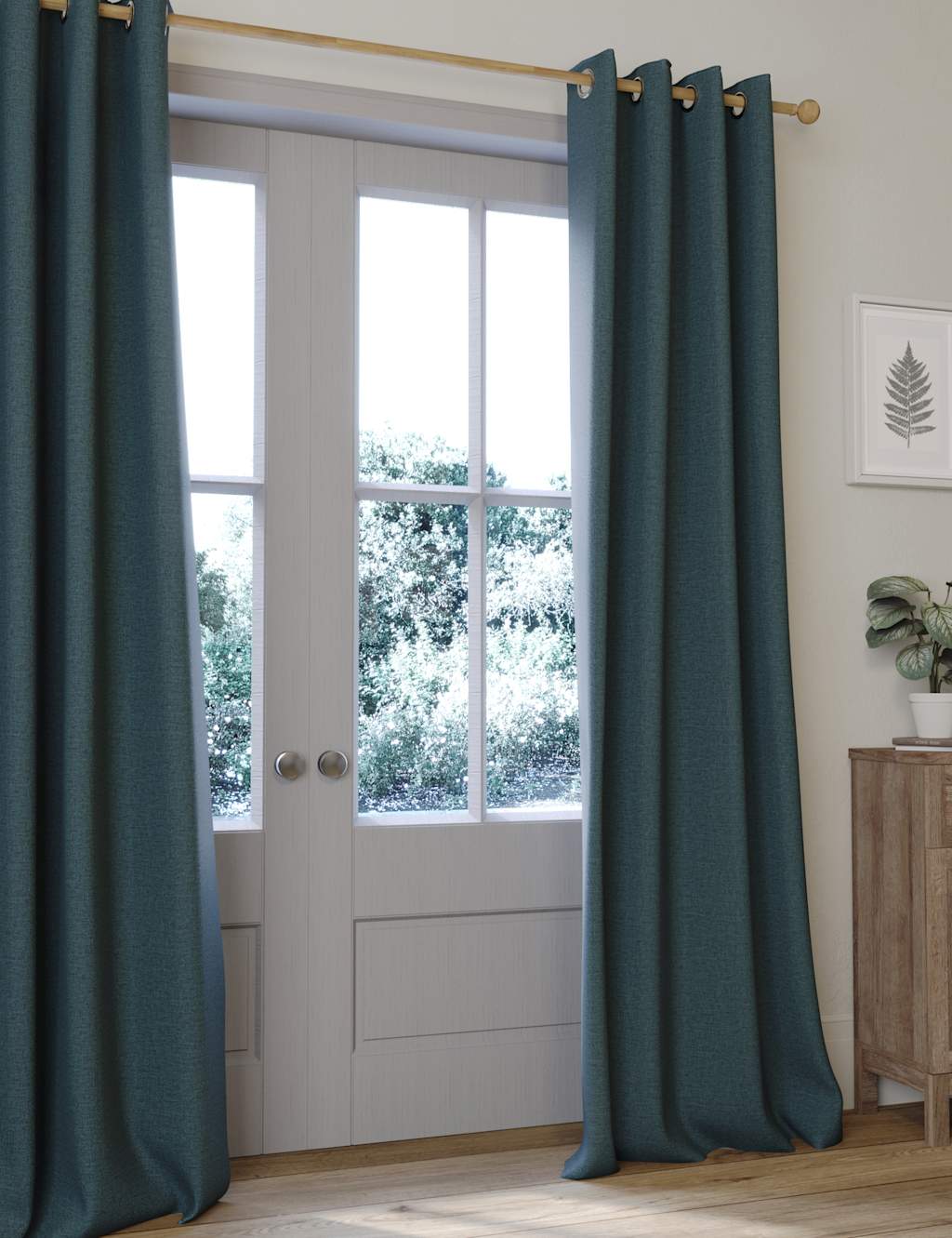 Brushed Eyelet Blackout Thermal Curtains 2 of 6