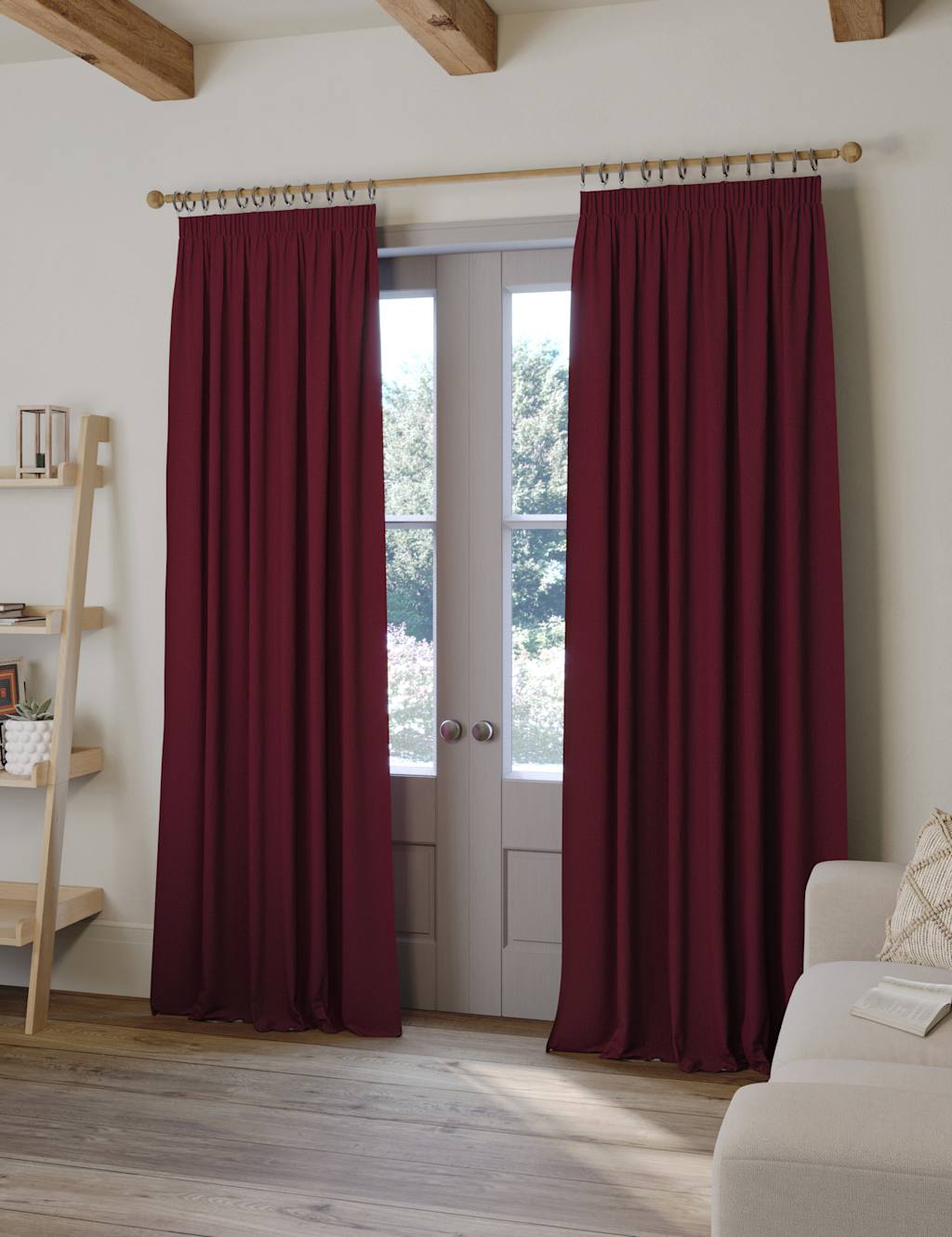 Brushed Pencil Pleat Blackout Thermal Curtains 3 of 4