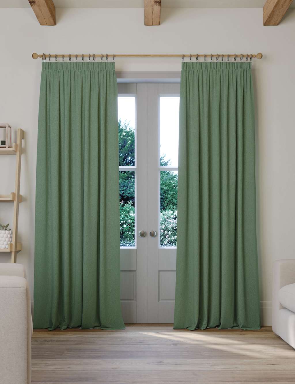 Brushed Pencil Pleat Blackout Thermal Curtains 3 of 4