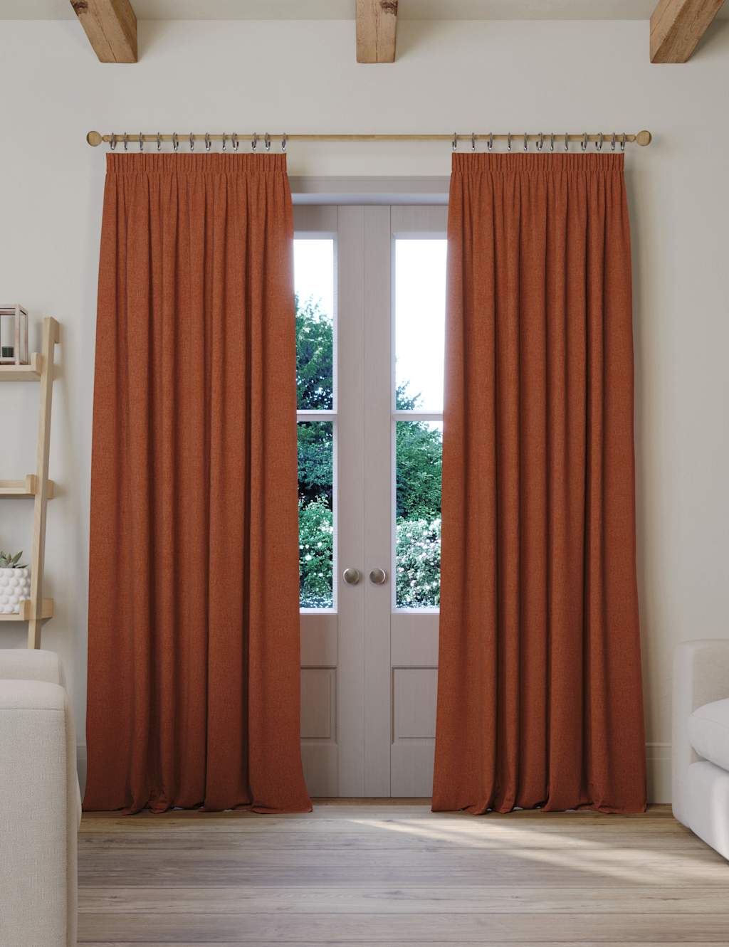 Brushed Pencil Pleat Blackout Thermal Curtains 3 of 6