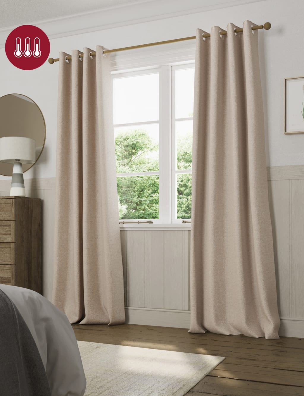 Anti Allergy Eyelet Blackout Temperature Smart Curtains 3 of 4