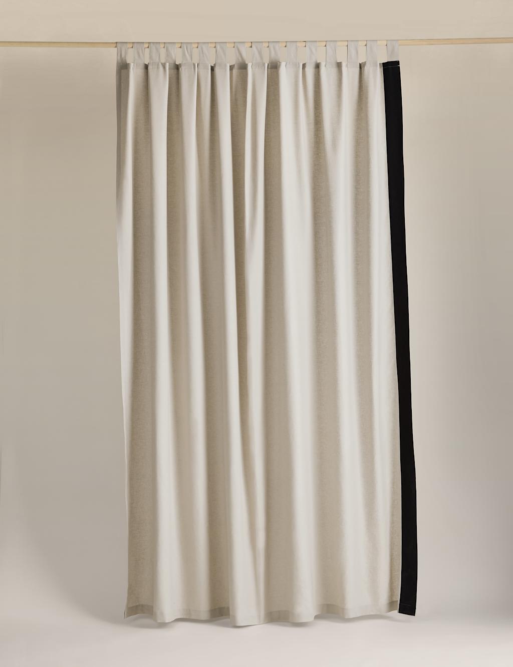 Tab Top Curtains with Stripe 3 of 4
