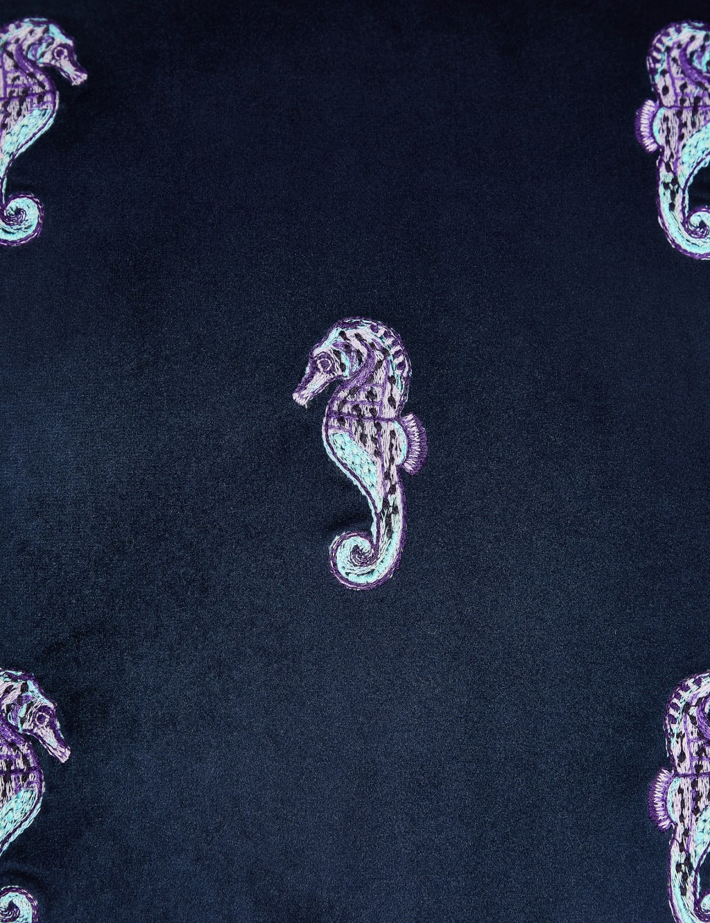 Seahorse Embroidered Cushion 3 of 7
