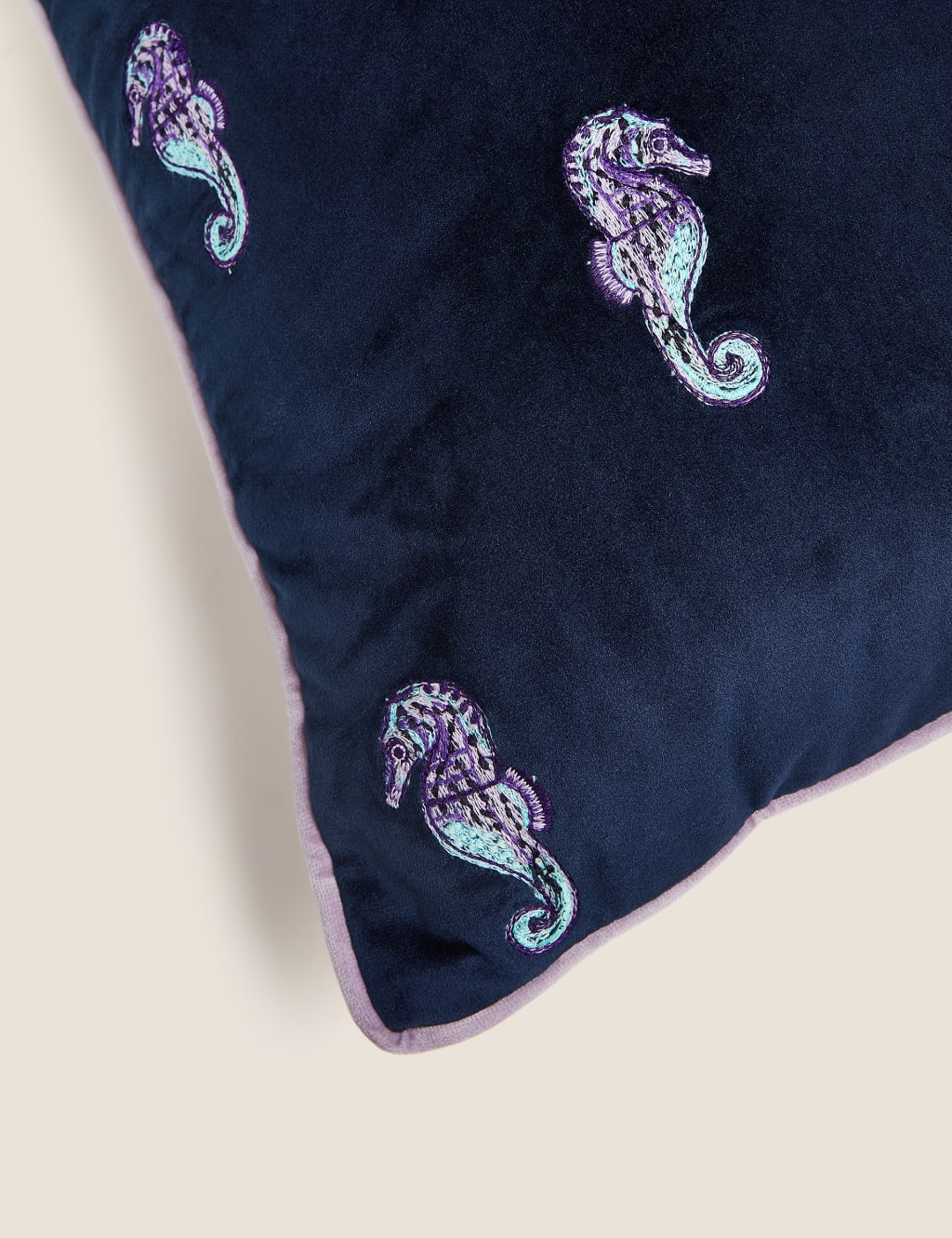 Seahorse Embroidered Cushion 6 of 7