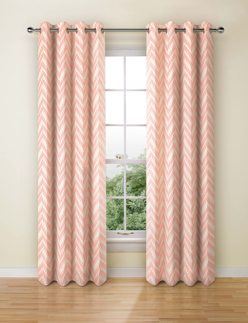 Crescent Chevron Eyelet Curtains 1 of 2