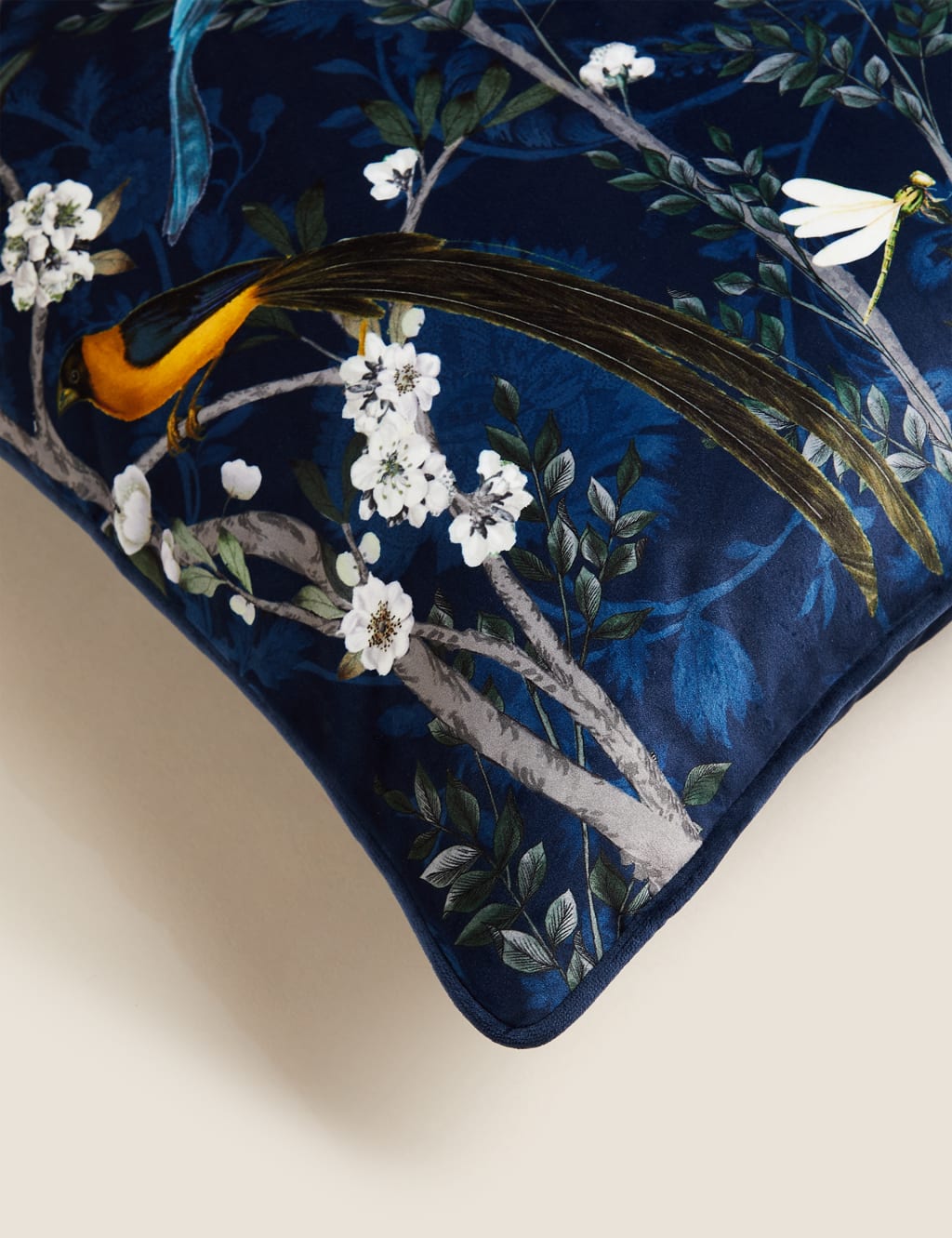 Velvet Spring Bird Cushion 5 of 6