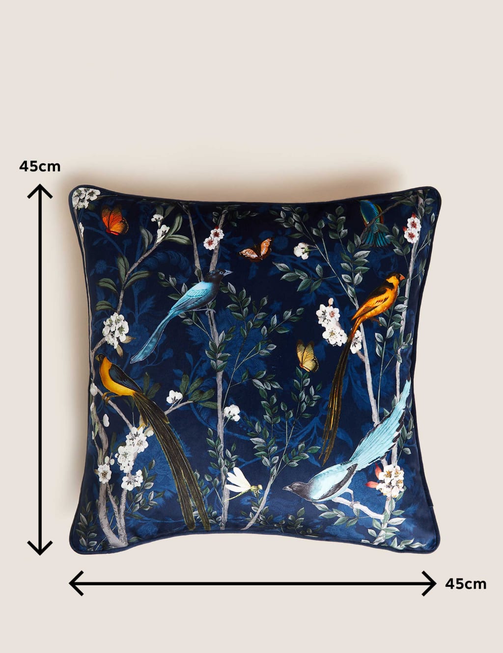 Velvet Spring Bird Cushion 6 of 6
