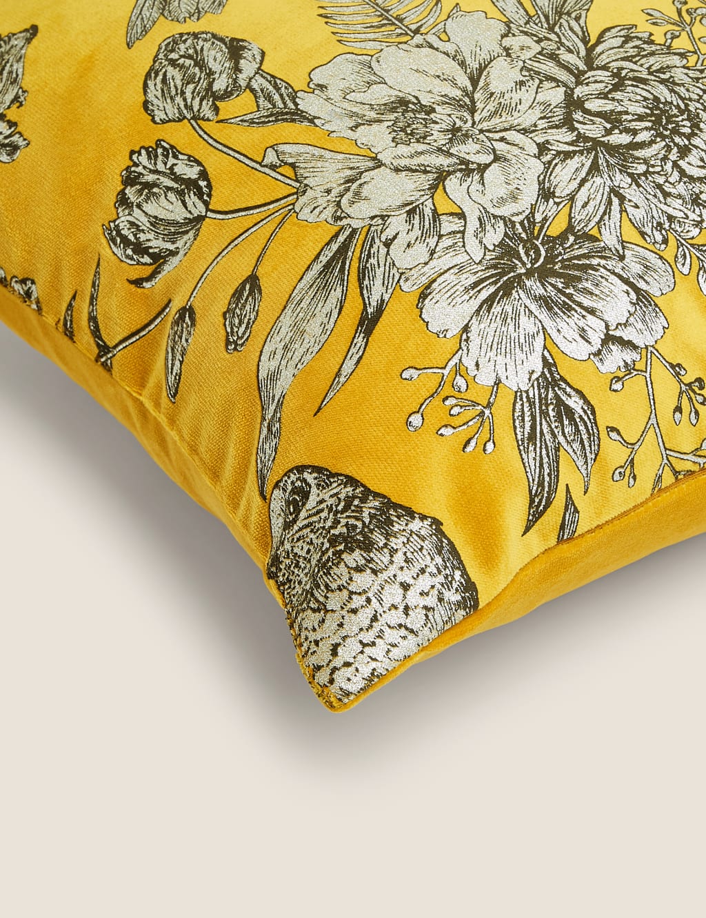 Velvet Foil Bird Metallic Cushion 5 of 5
