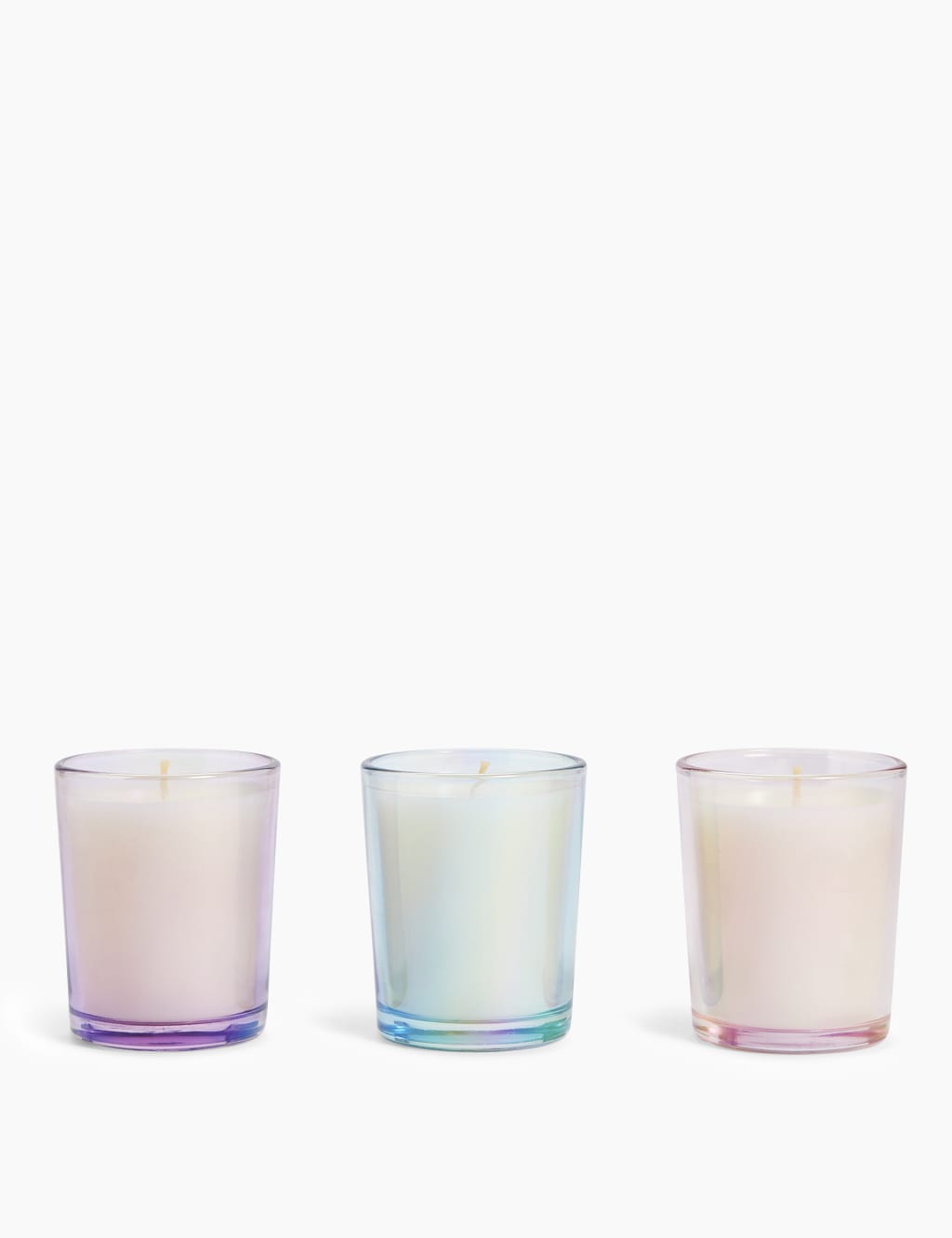 Set of 3 Rhubarb Flower Votive Candles 1 of 3