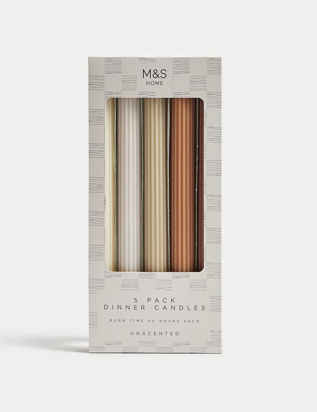 Set of 5 Ridged Dinner Candles 2 of 5