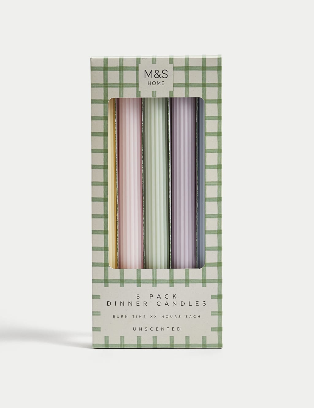 Set of 5 Ridged Dinner Candles 2 of 5