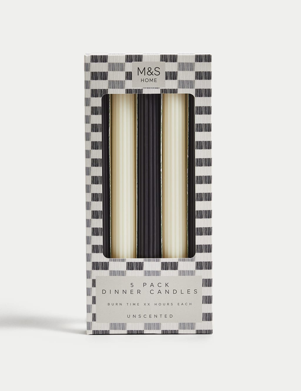 Set of 5 Ridged Dinner Candles 2 of 4