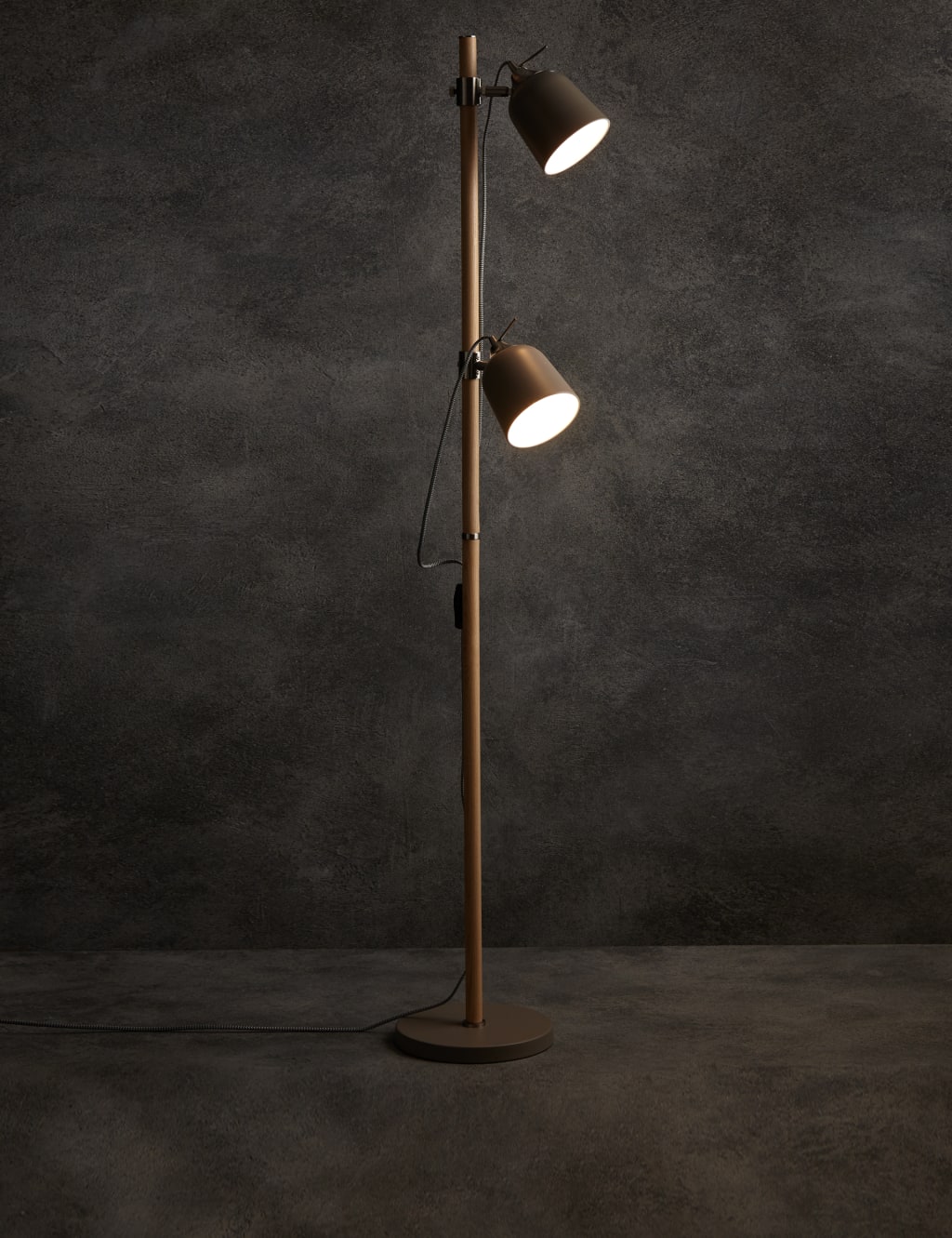 2 Head Adjustable Floor Lamp 2 of 6