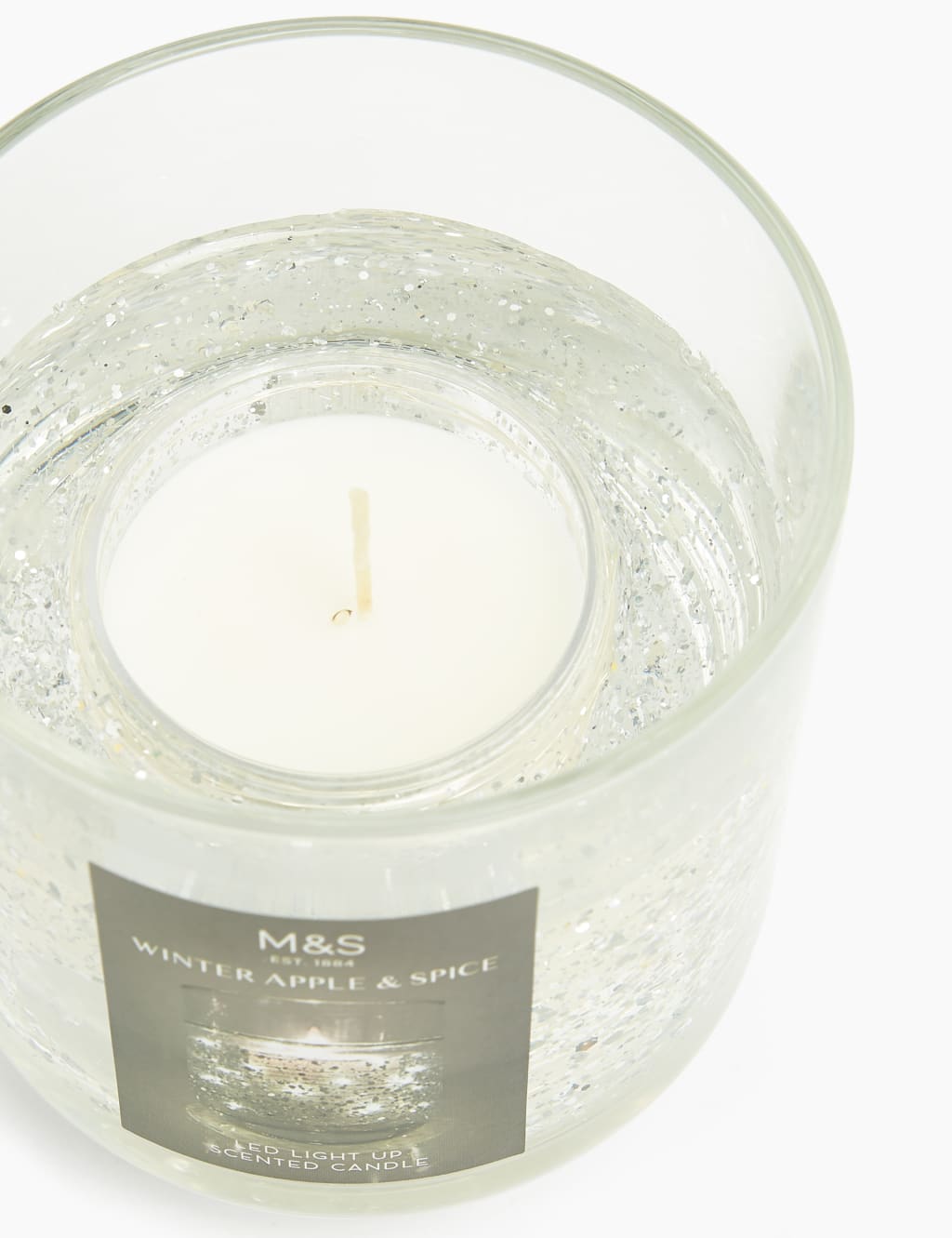 Winter Apple & Spice Silver Light Up Candle 3 of 4