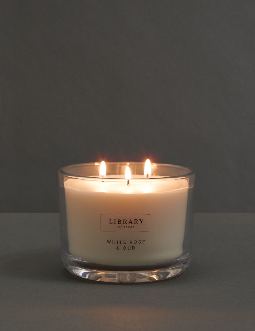 White Rose & Oud 3 Wick Candle 2 of 5