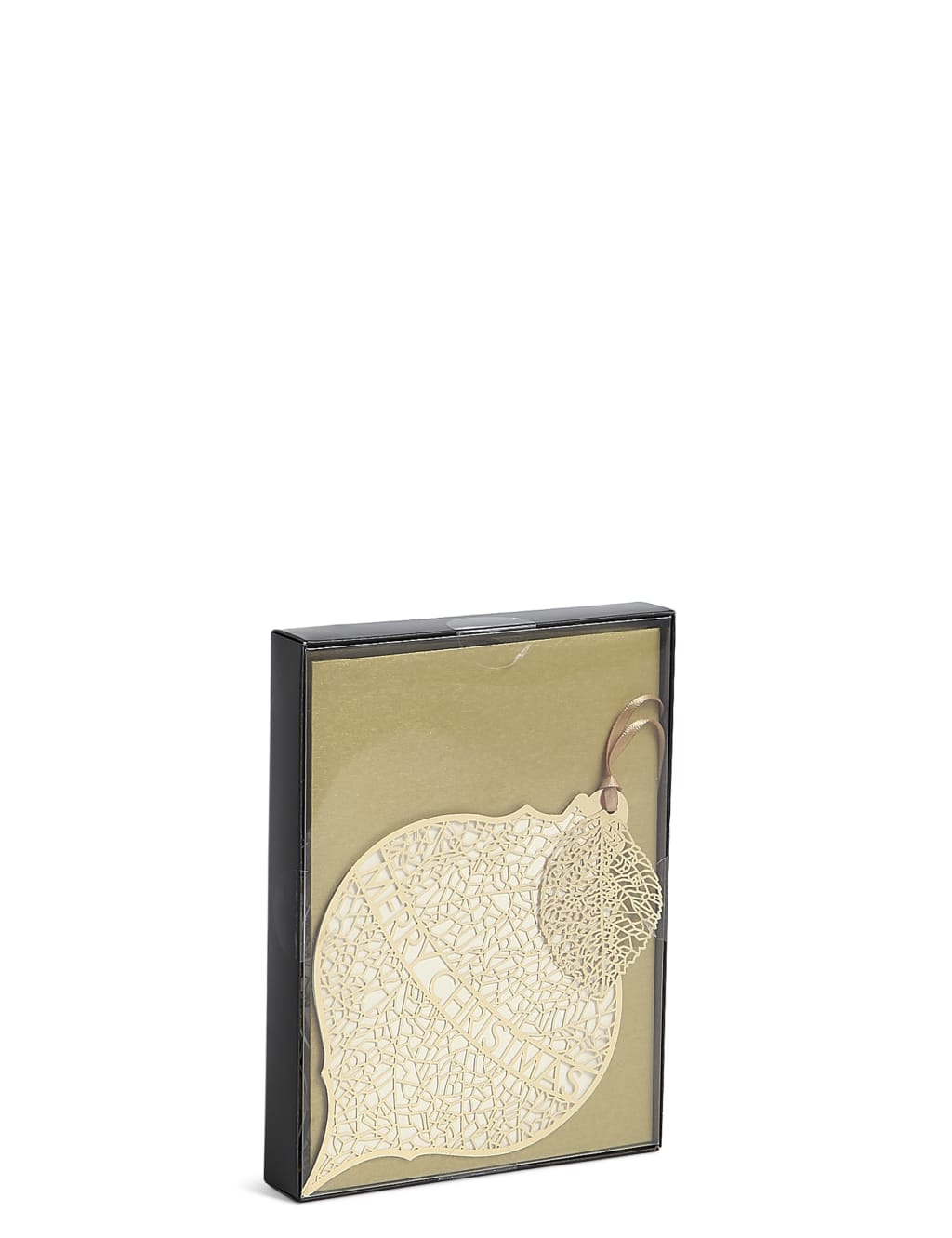 Luxury Leaf Bauble Christmas Charity Cards Pack of 4 4 of 4