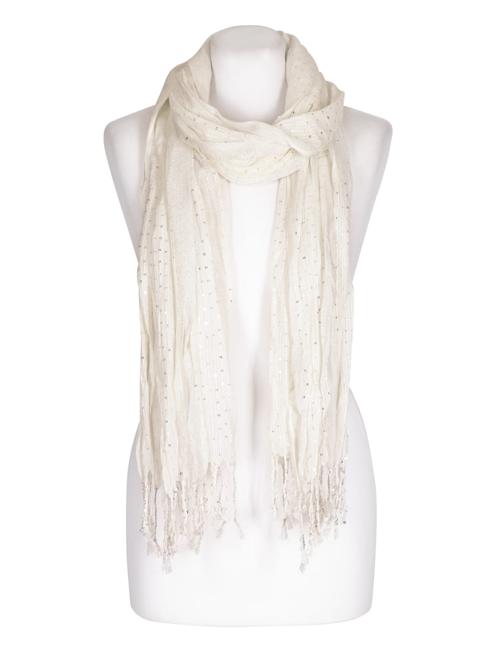 Sequin Embellished Striped Scarf 4 of 4