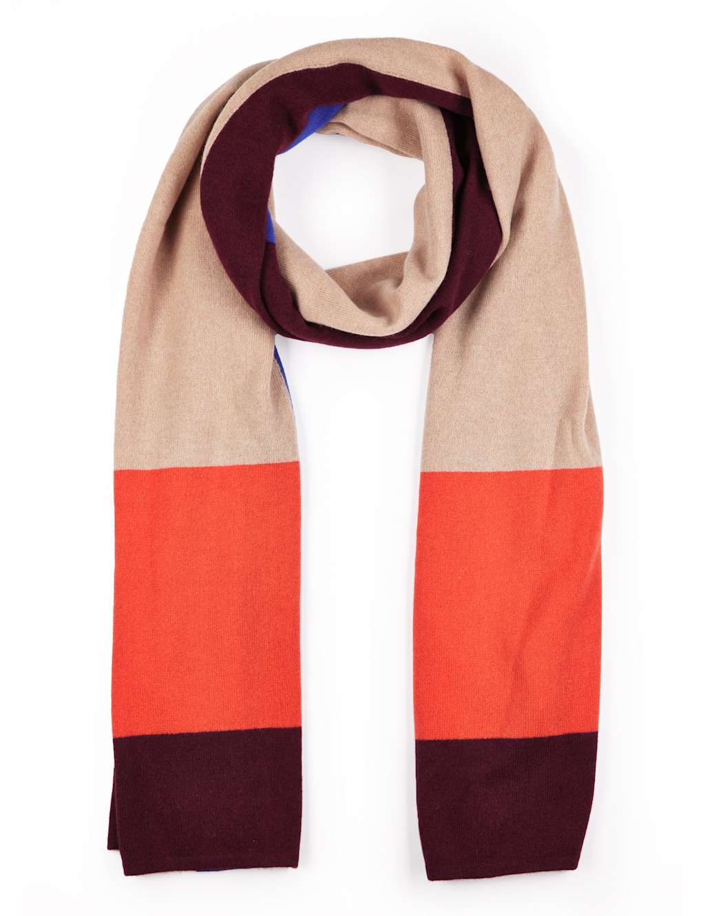 Pure Cashmere Colour Block Scarf 1 of 3