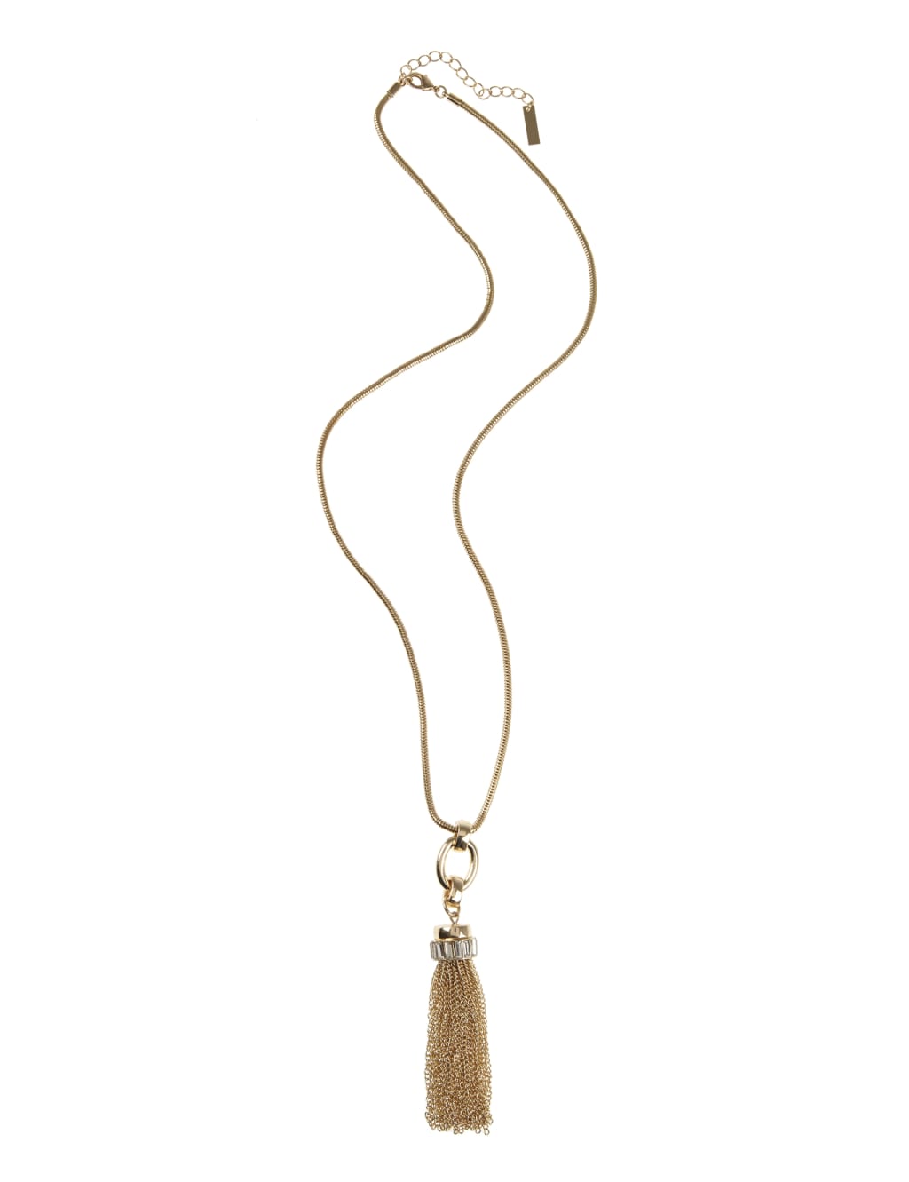 Ring Baguette Tassel Necklace 1 of 1