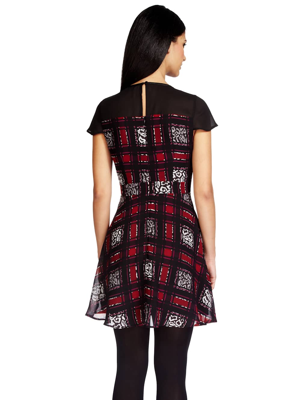 Tartan Print Fit & Flare Dress 6 of 7
