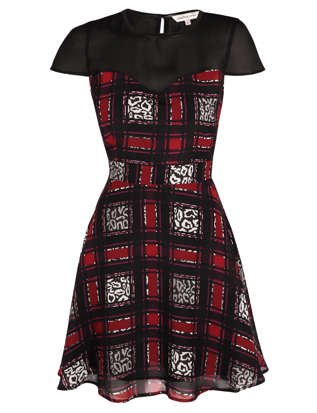 Tartan Print Fit & Flare Dress 2 of 7