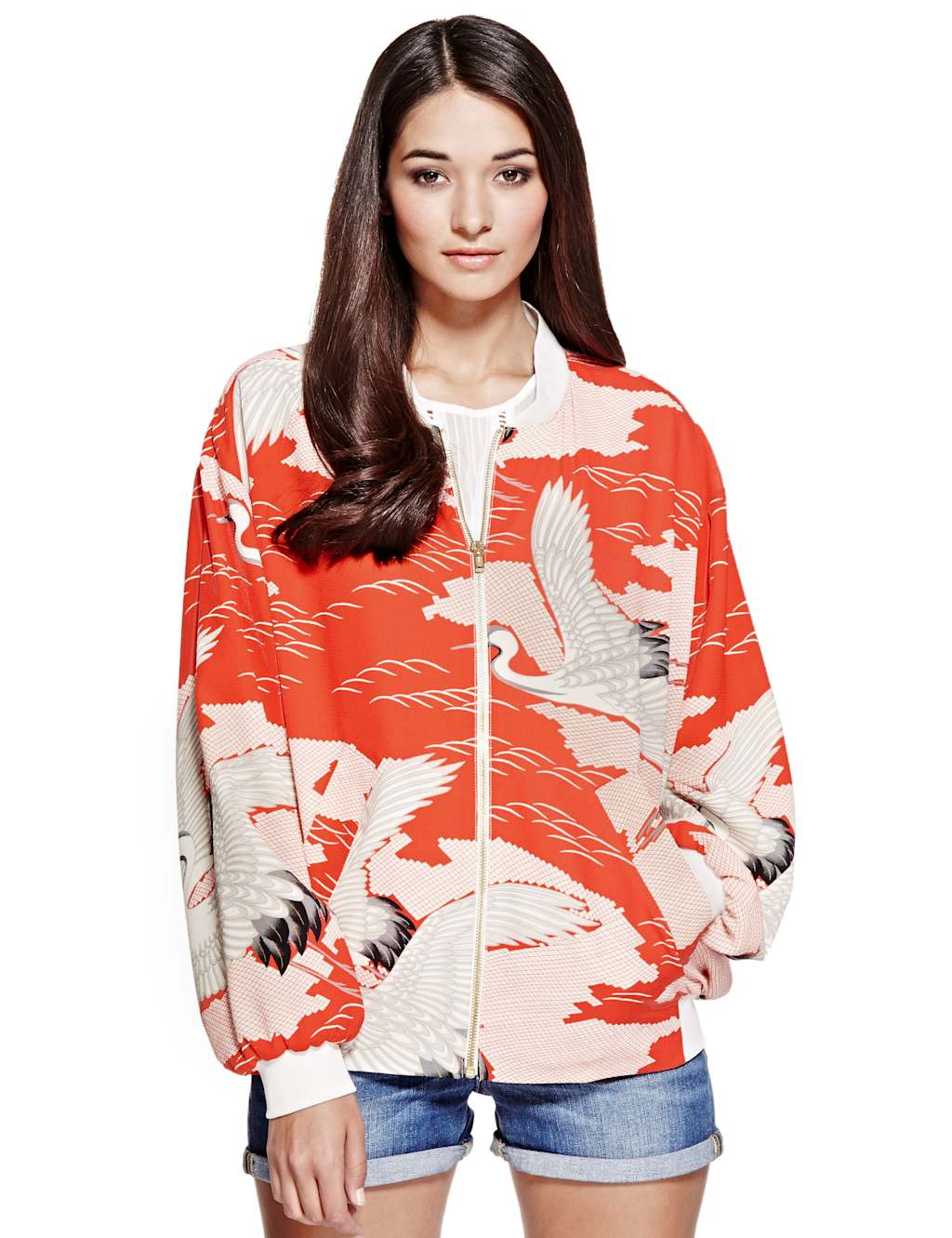 Stork Print Bomber Jacket 1 of 6