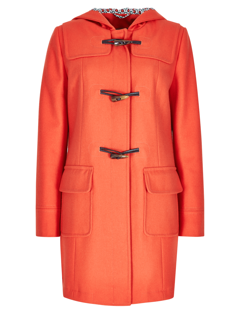 Wool hooded duffle coat cheap
