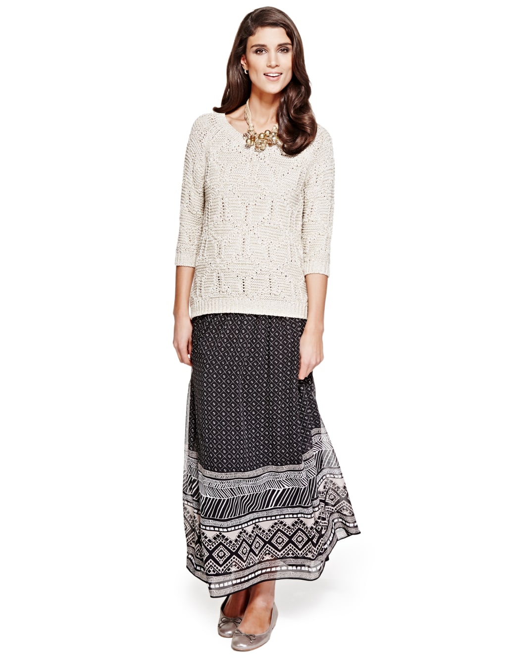 Aztec Border Maxi Skirt 5 of 6