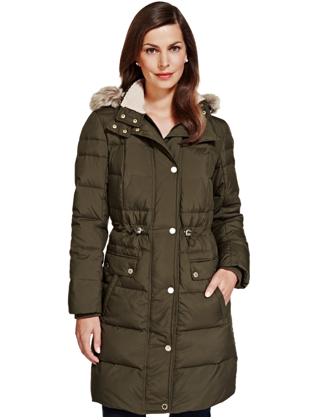 Premium Down Feather Filled Coat with Stormwear Per Una M S