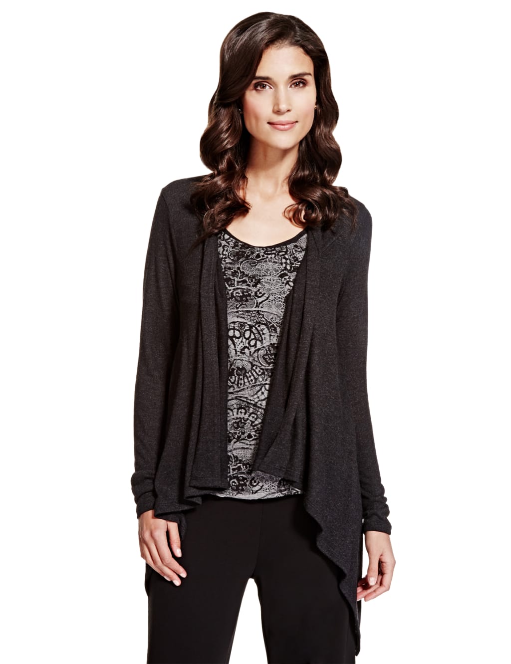 Waterfall Cardigan with Camisole Per Una M S
