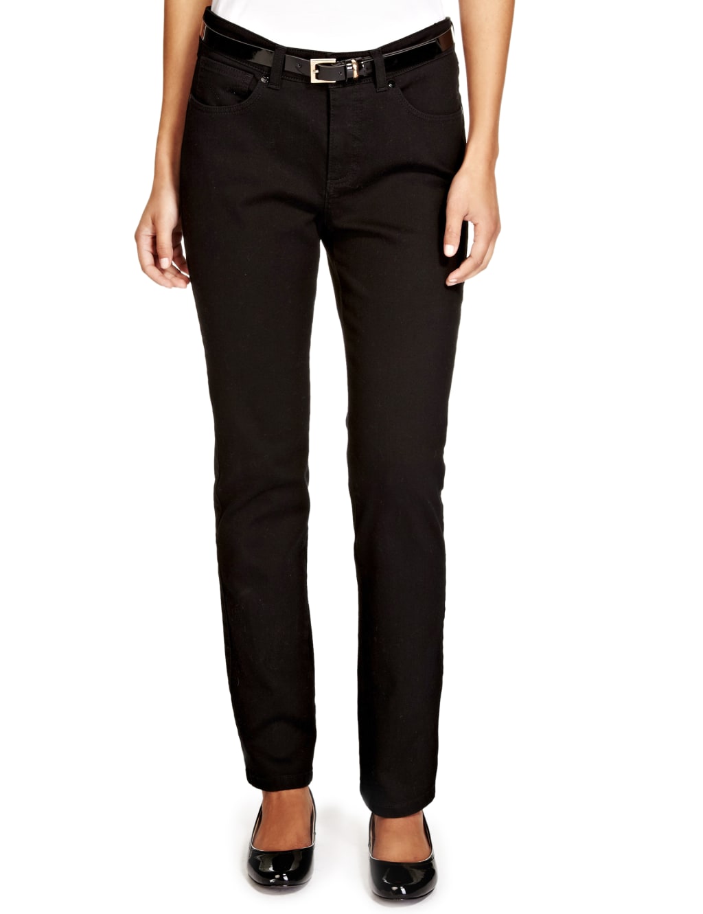 Body Shape Perfect Sculpt Slim Leg Jeans with Belt 1 of 7