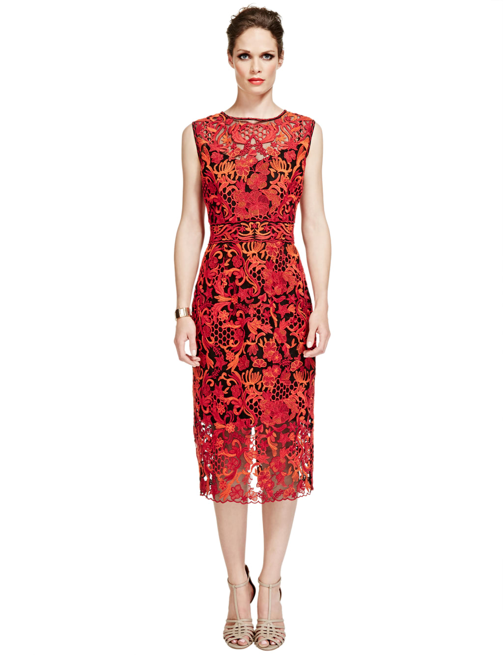 Speziale Floral Embroidered Shift Dress with Camisole Per Una M S