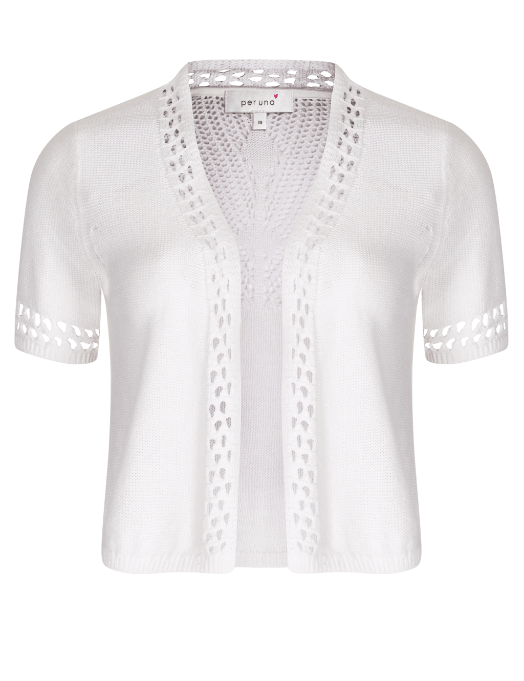 White crochet bolero on sale